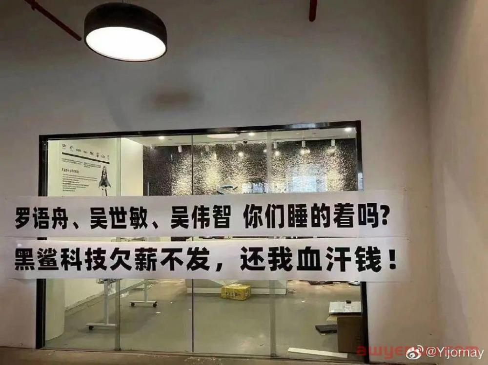 3C大卖黑鲨科技被拉横幅讨薪，员工：等着过年呢 第5张