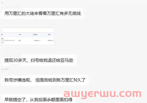跨境收款不再安全，万里汇收款平台擅自扣除卖家款项！ 第2张