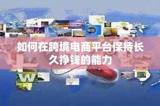 如何在跨境电商平台保持长久挣钱的能力