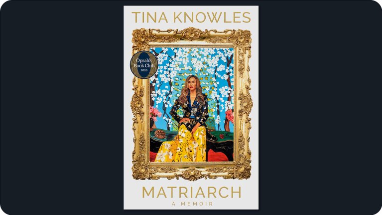 Book cover of 'Matriarch: A Memoir' by Tina Knowles with Oprah's Book Club seal