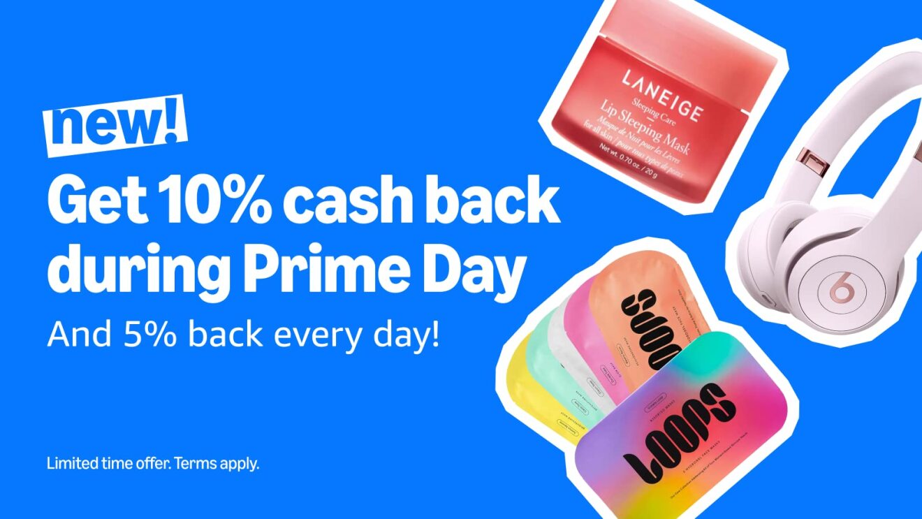 Prime Day promotion: 10% cash back, 5% daily cashback for 18-to-24 year-olds